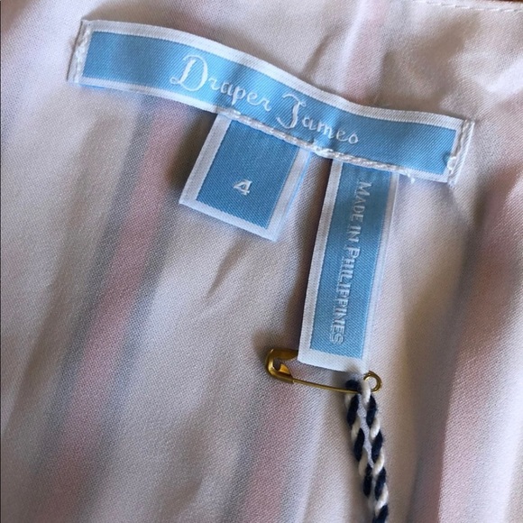 Draper James Size 4 Stripe Faux Wrap Dress - Picture 5 of 7